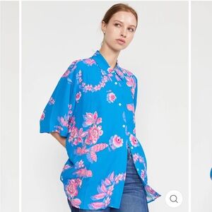 Cynthia Rowley Cabana Print Camp Shirt